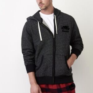 Roots Men's Charcoal Zip-Up Sweater